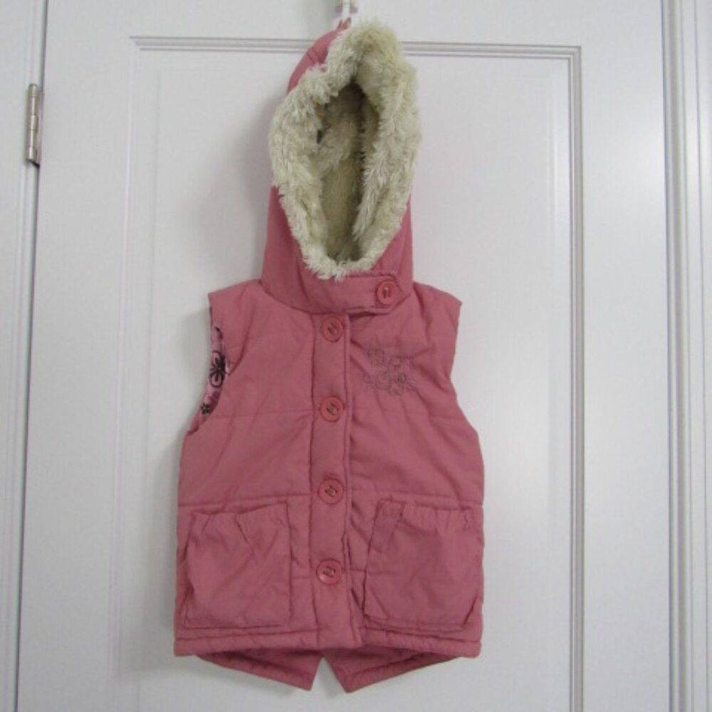 Girls Hipo Junor Pink Winter Vest Medium